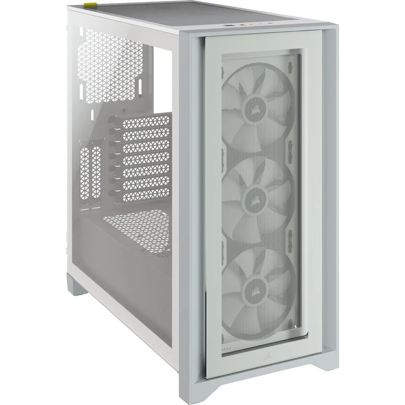 Corsair iCUE 4000X RGB Tempered Glass Mid-Tower ATX Case (White)