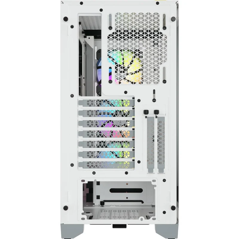 Corsair iCUE 4000X RGB Tempered Glass Mid-Tower ATX Case (White)
