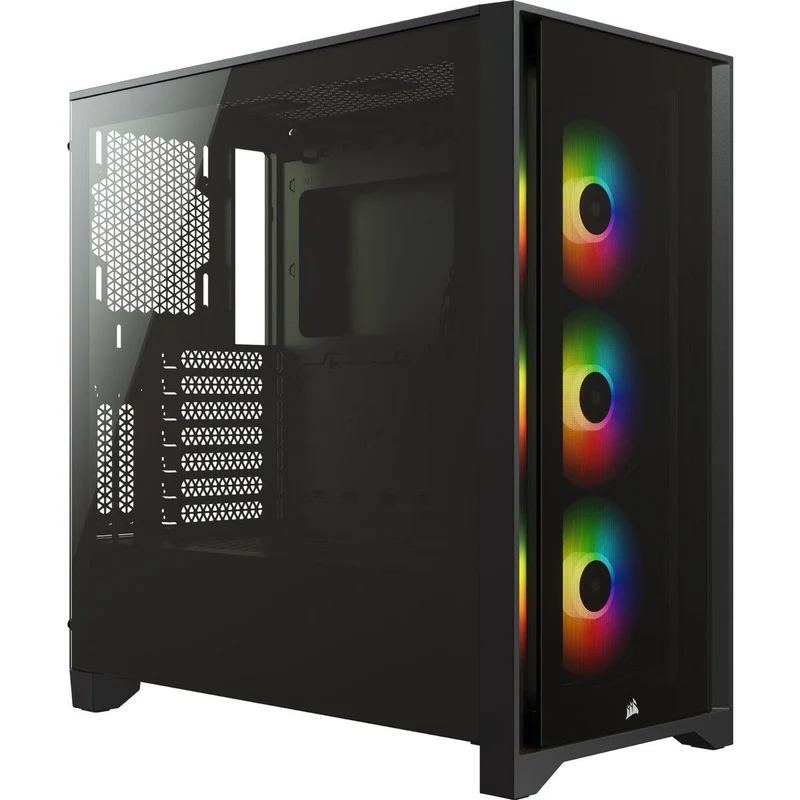 Corsair iCUE 4000X RGB Tempered Glass Mid-Tower ATX Case (Black)