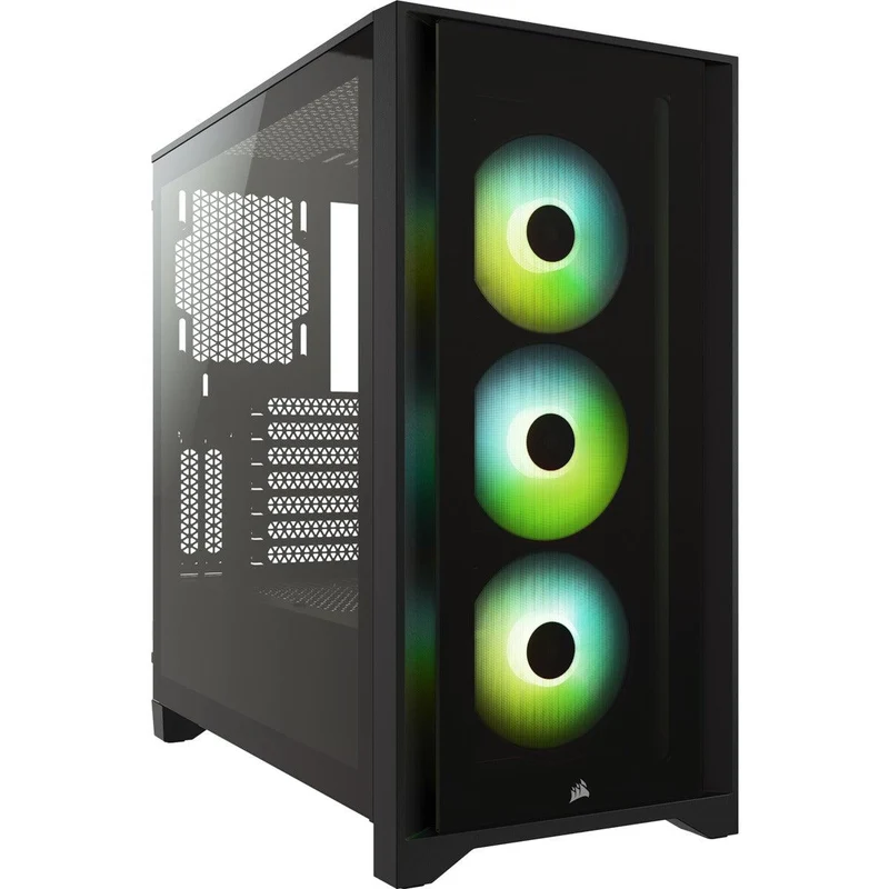 Corsair iCUE 4000X RGB Tempered Glass Mid-Tower ATX Case (Black)