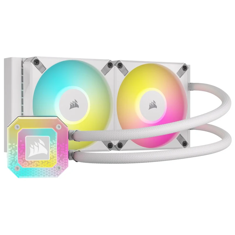Corsair iCue H100i Elite Capellix XT Extreme Performance 240MM RGB Liquid CPU Cooler (White)