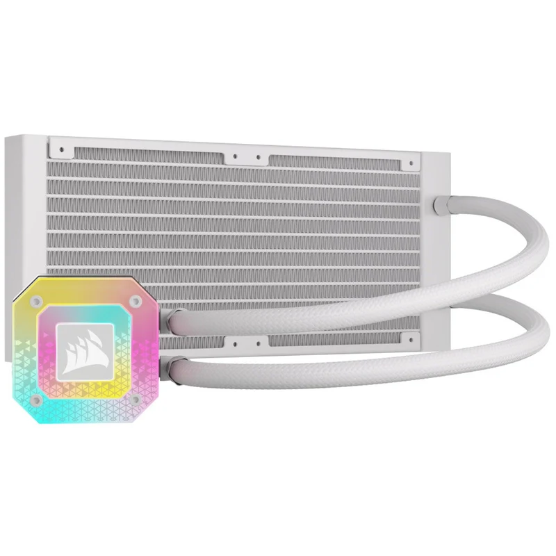 Corsair iCue H100i Elite Capellix XT Extreme Performance 240MM RGB Liquid CPU Cooler (White)