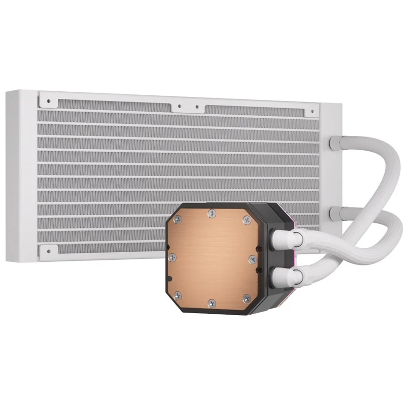 Corsair iCue H100i Elite Capellix XT Extreme Performance 240MM RGB Liquid CPU Cooler (White)
