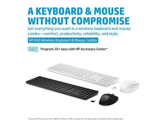 HP 650 Wireless Keyboard & Mouse Combo (Black) (4R013AA)
