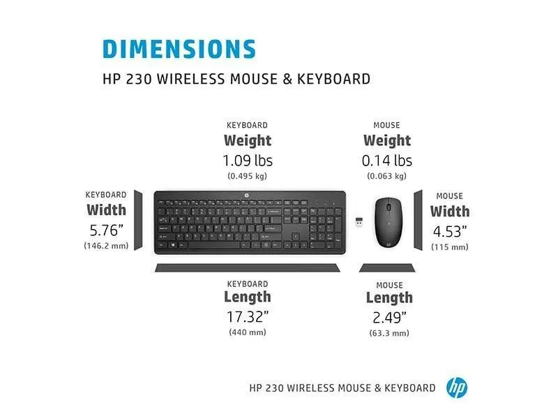HP 230 Wireless Keyboard (3L1E7AA)