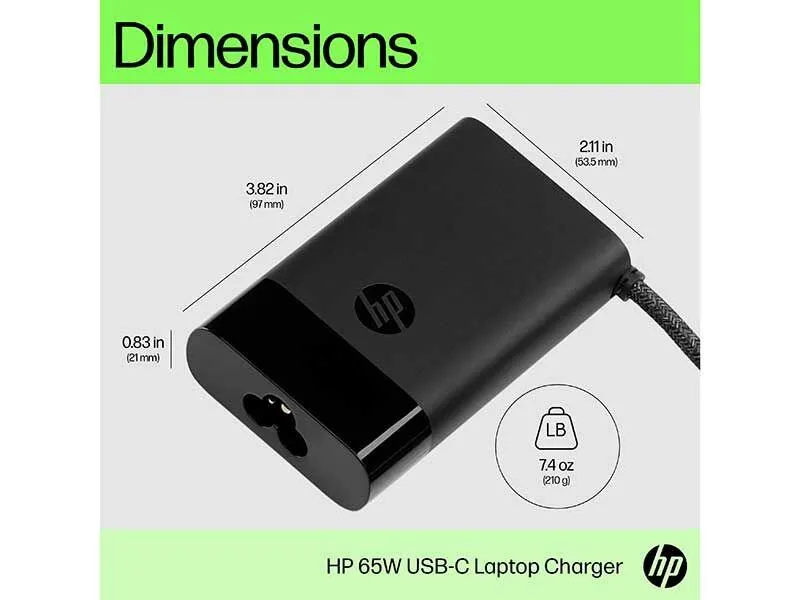 HP 65W USB-C Laptop Charger (671R2AA)