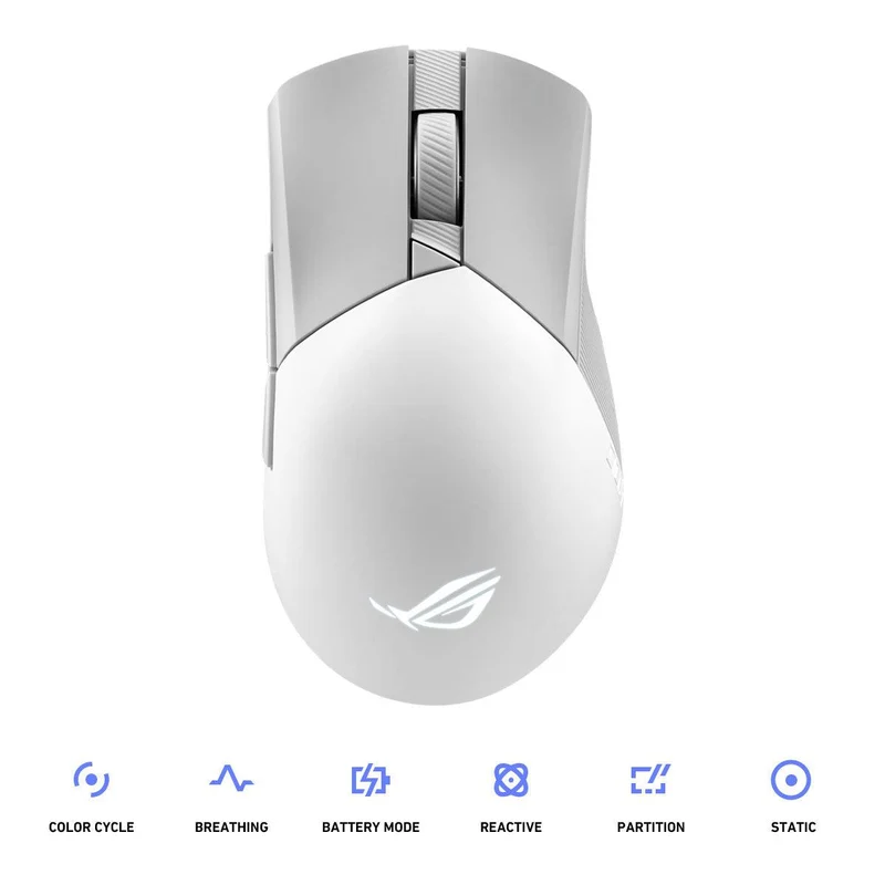 Asus ROG P711 Gladius III Wireless Aimpoint Gaming Mouse (White)