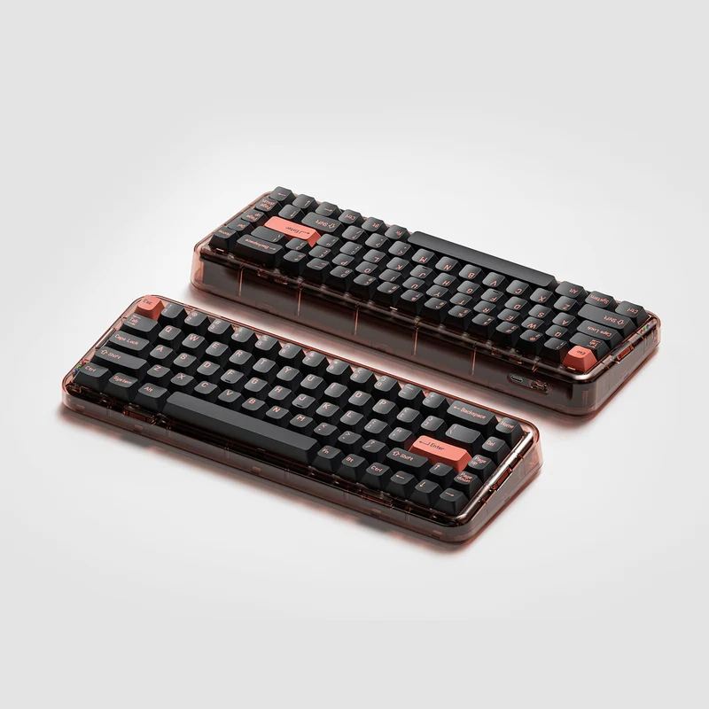 MelGeek MOJO68 Pigeon Custom & Programmable Mechanical Keyboard (Gateron Pro White, Gateron Pro Brown)