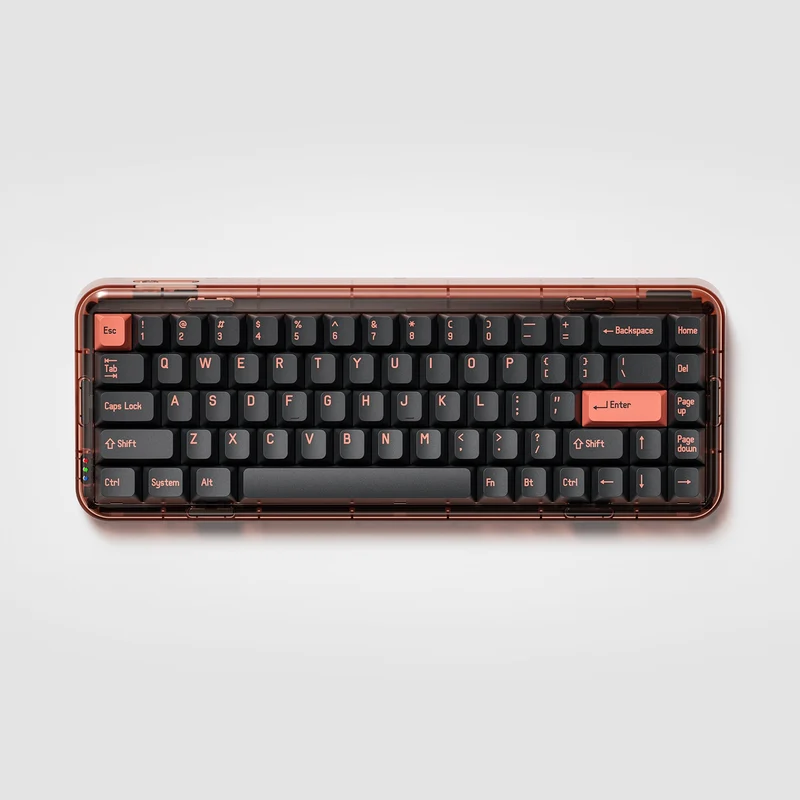 MelGeek MOJO68 Pigeon Custom & Programmable Mechanical Keyboard (Gateron Pro White, Gateron Pro Brown)