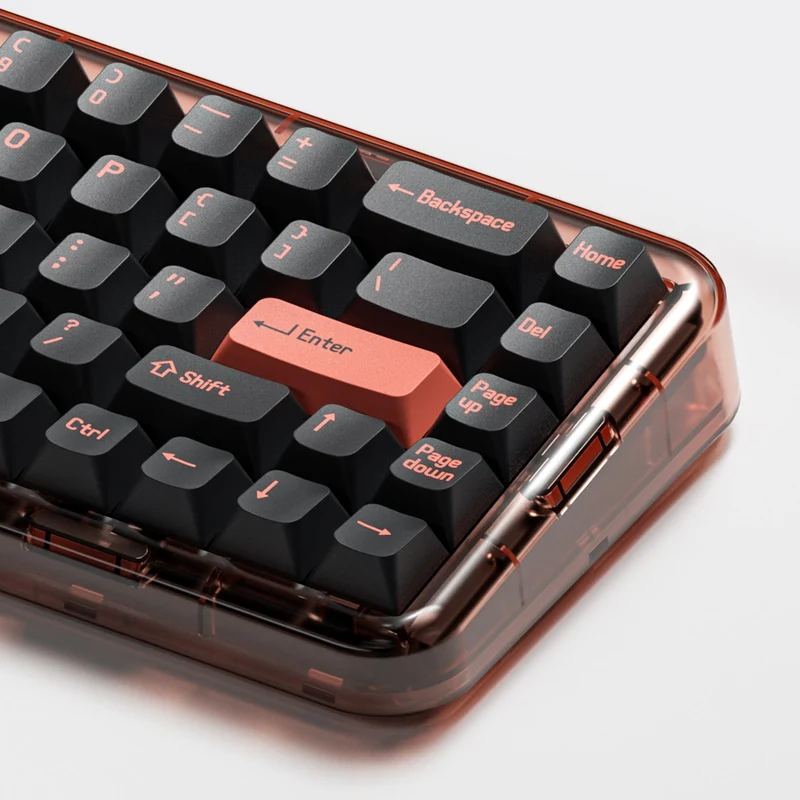 MelGeek MOJO68 Pigeon Custom & Programmable Mechanical Keyboard (Gateron Pro White, Gateron Pro Brown)
