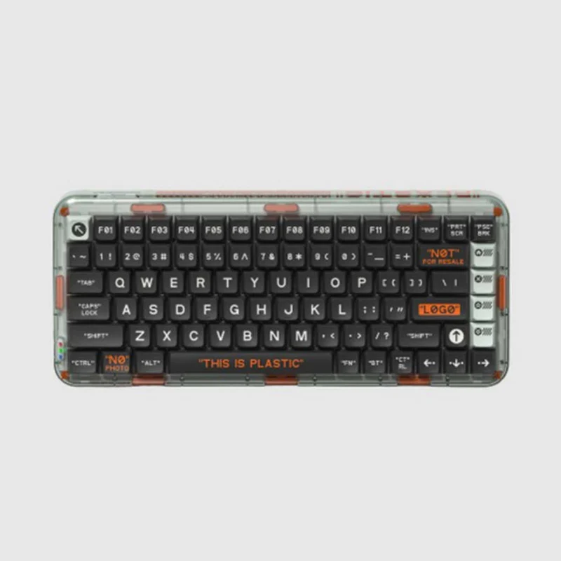 MelGeek MOJO84 Plastic Advance See-Through Custom Programmable Mechanical Keyboard (Kailh Box Brown)