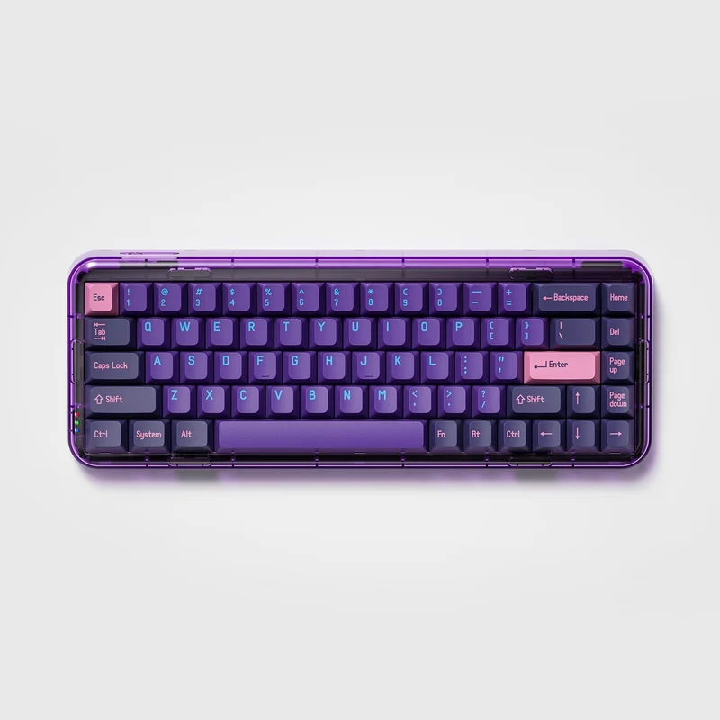 MelGeek MOJO68 Neon Custom & Programmable Mechanical Keyboard (Gateron Pro Brown)