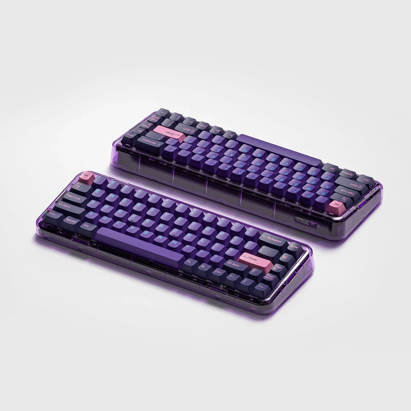 MelGeek MOJO68 Neon Custom & Programmable Mechanical Keyboard (Gateron Pro White)