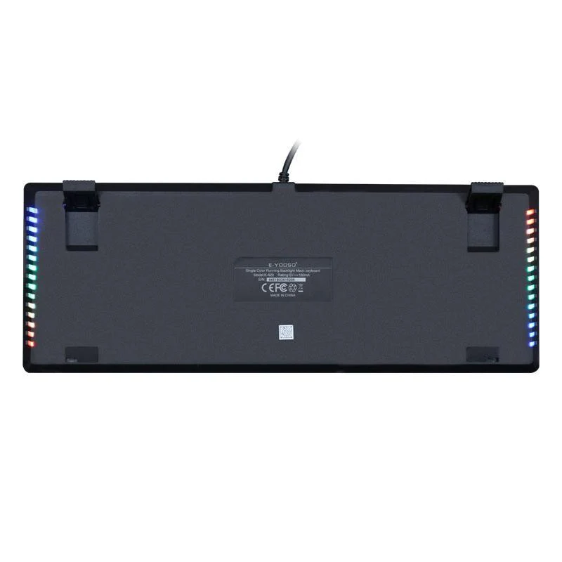 E-YOOSO K-620 Single Light With RGB Side Light 87 Keys Mechanical Keyboard Black (Red Switch)