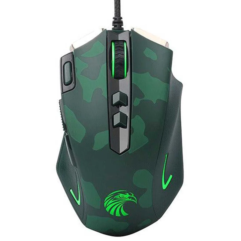 E-Yooso X-3 Ergonomic Gaming Mouse (Green Camouflage)