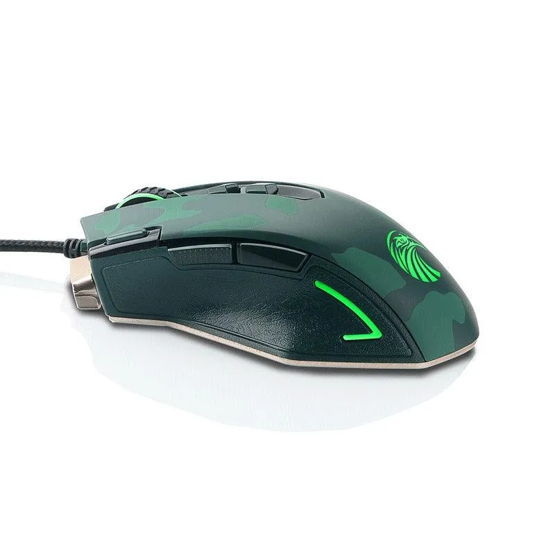 E-Yooso X-3 Ergonomic Gaming Mouse (Green Camouflage)