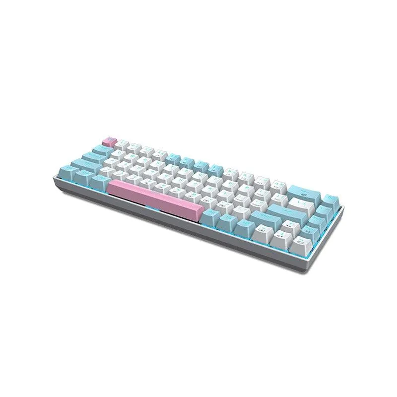 E-YOOSO Z-686 Single Light 68 Keys Hot Swappable Mechanical Keyboard White/Blue (Blue Switch)