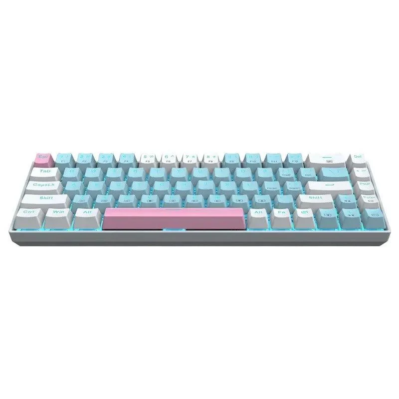 E-YOOSO Z-686 Single Light 68 Keys Hot Swappable Mechanical Keyboard Blue/White (Red Switch)