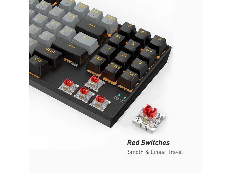 E-YOOSO Z-13 Single Light 89 KEYS Mechanical Keyboard Gray/Black (Red Switch)