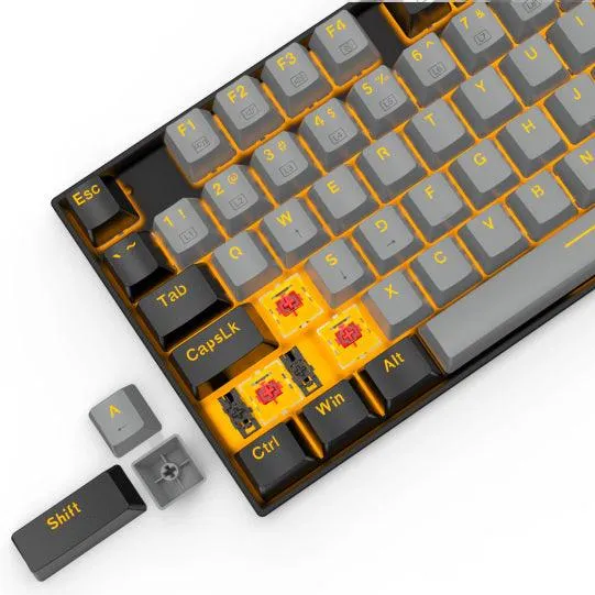 E-YOOSO Z-13 Single Light 89 KEYS Mechanical Keyboard Gray/Black (Red Switch)