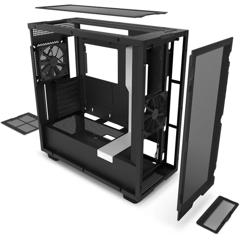 NZXT H7 Flow Mid-Tower Airflow Case (Matte Black/Matte White) (CM-H71FG-01)