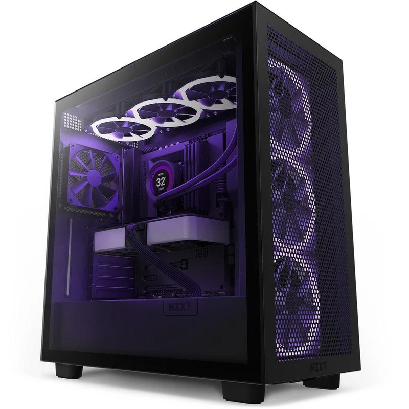 NZXT H7 Flow Mid-Tower Airflow Case (Matte Black) (CM-H71FB-01)