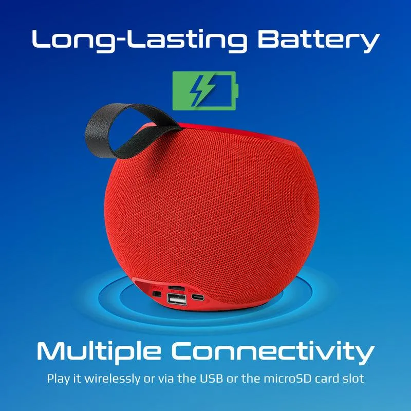 Promate Juggler Lumiflux Wireless High-Definition Speaker (Red)