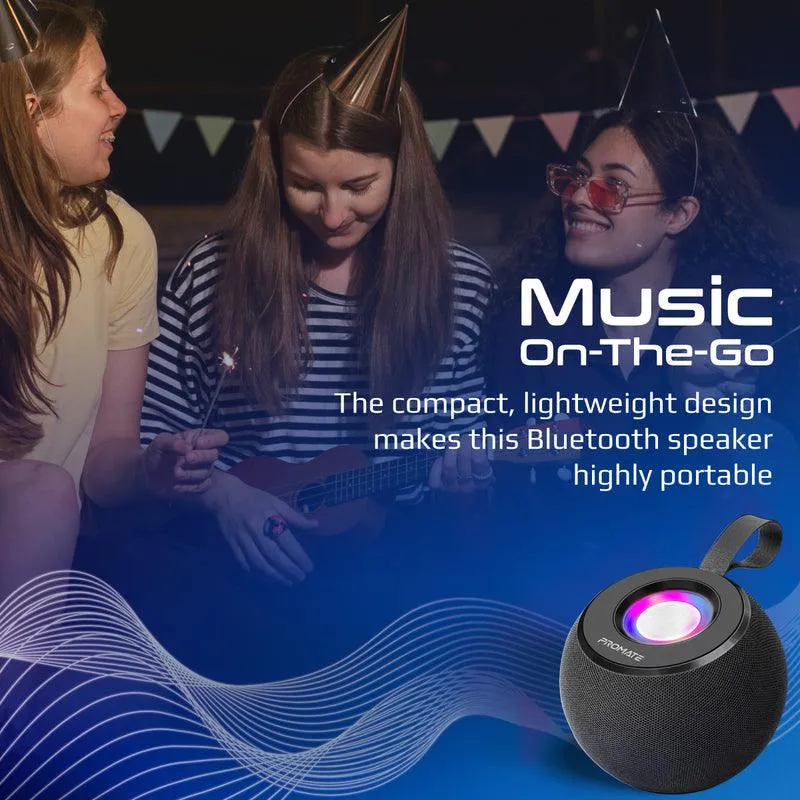 Promate Juggler Lumiflux Wireless High-Definition Speaker (Black)
