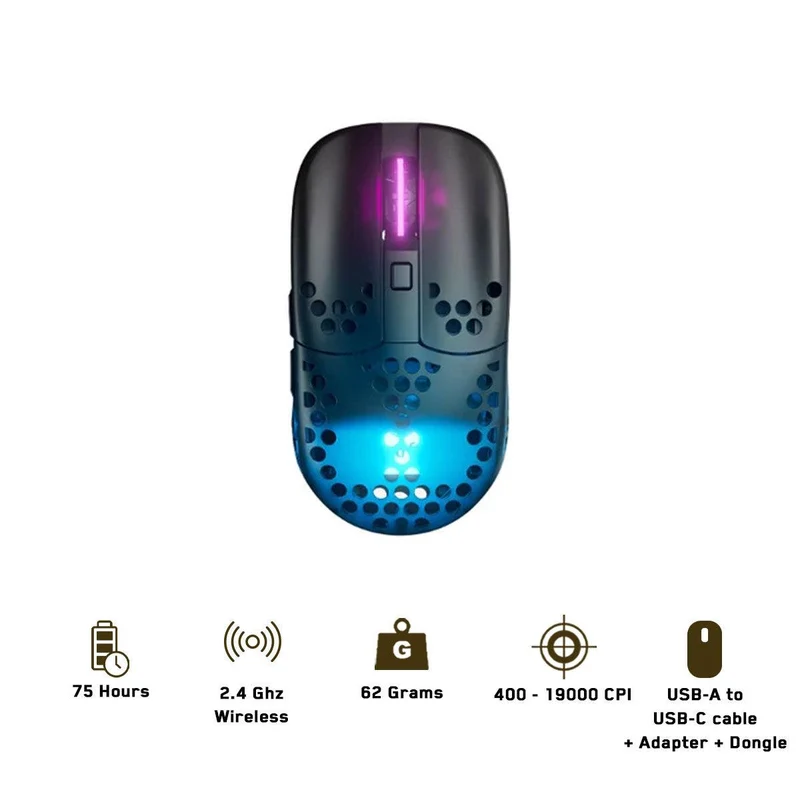 Cherry Xtrfy MZ1 RGB Ultra-Light Wireless Gaming Mouse (Black)