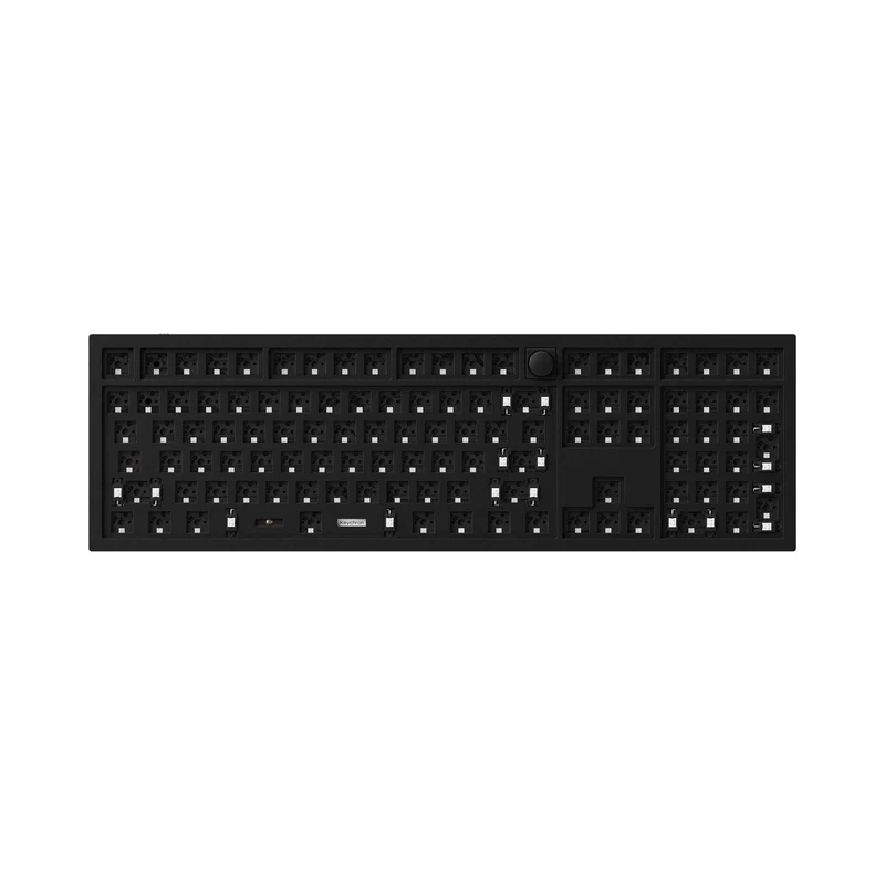 Keychron Q6 QMK Custom Mechanical Knob Version Barebone Swappable RGB Backlight Keyboard - Carbon Black (Q6B1)