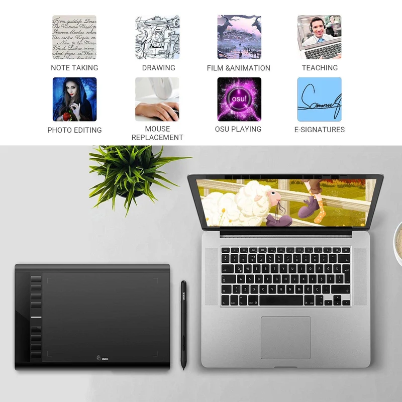 Ugee M708 10" Pen Tablet (Black)