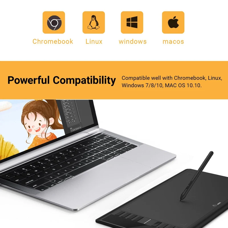 Ugee M708 10" Pen Tablet (Black)