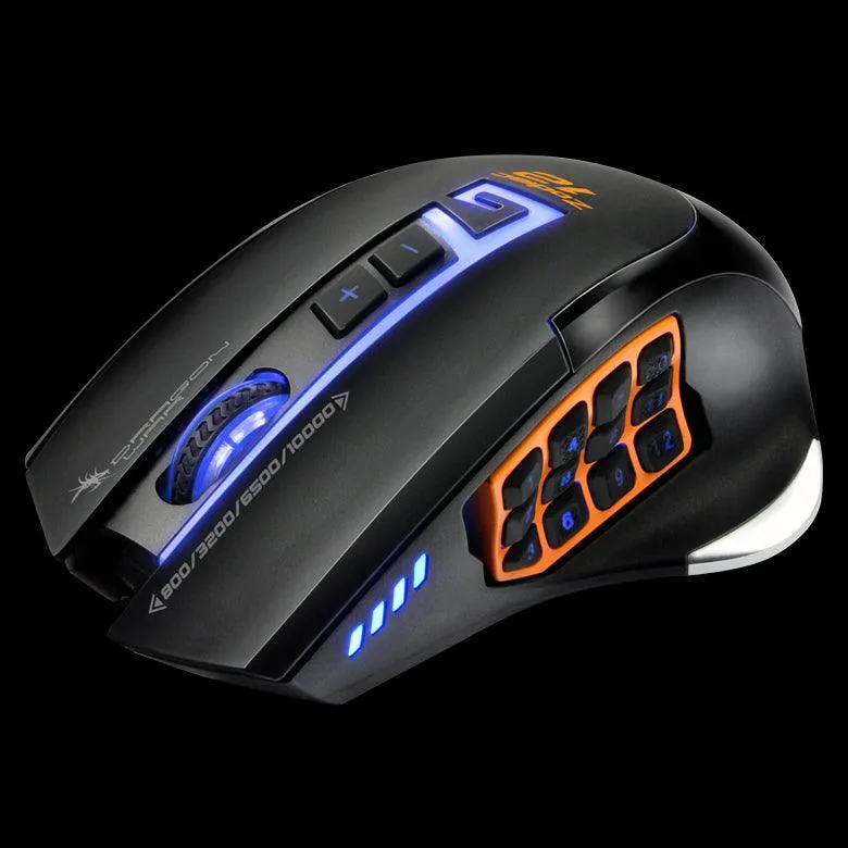 Dragonwar Zodiac 12 G13 Ergonomic MOBA/MMO Professional Gaming Mouse (ELE-G13-BK)