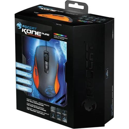 ROCCAT KONE PURE CORE PERFORMANCE GAMING MOUSE INFERNO ORANGE