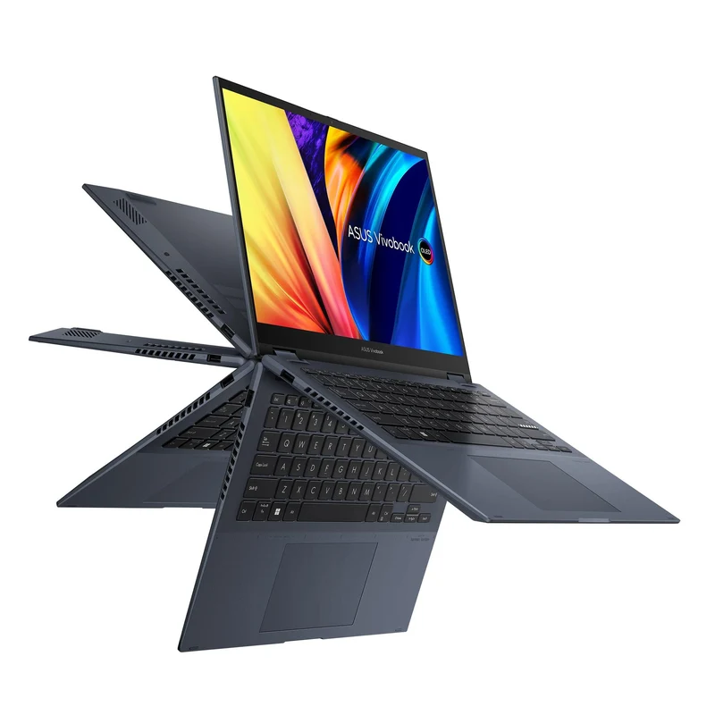 Asus Vivobook S 14 Flip OLED TN3402QA-KN041WS Laptop (Quiet Blue) | 14" (2880 x 1800) | Ryzen 5 5600H | 8GB DDR4 | 512 GB SSD | AMD Radeon Graphics | Windows 11 Home | MS Office Home & Student 2021 | Asus BP1504 Casual Backpack