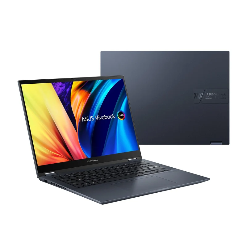 Asus Vivobook S 14 Flip OLED TN3402QA-KN041WS Laptop (Quiet Blue) | 14" (2880 x 1800) | Ryzen 5 5600H | 8GB DDR4 | 512 GB SSD | AMD Radeon Graphics | Windows 11 Home | MS Office Home & Student 2021 | Asus BP1504 Casual Backpack