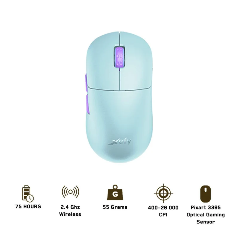 Cherry Xtrfy M8 Wireless Ultra Light Gaming Mouse (Frosty Mint)