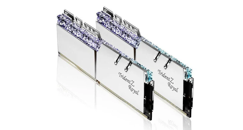 G.Skill Trident Z Royal RGB 32GB (2 X 16GB) DDR4 3600MHZ Memory (Silver) (F4-3600C18D-32GTRS)