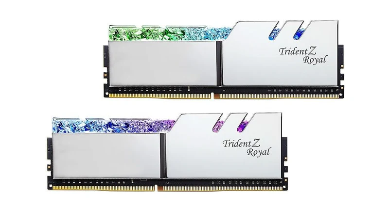 G.Skill Trident Z Royal RGB 16GB (2 X 8GB) DDR4 3600MHZ Memory (Silver) (F4-3600C18D-16GTRS)