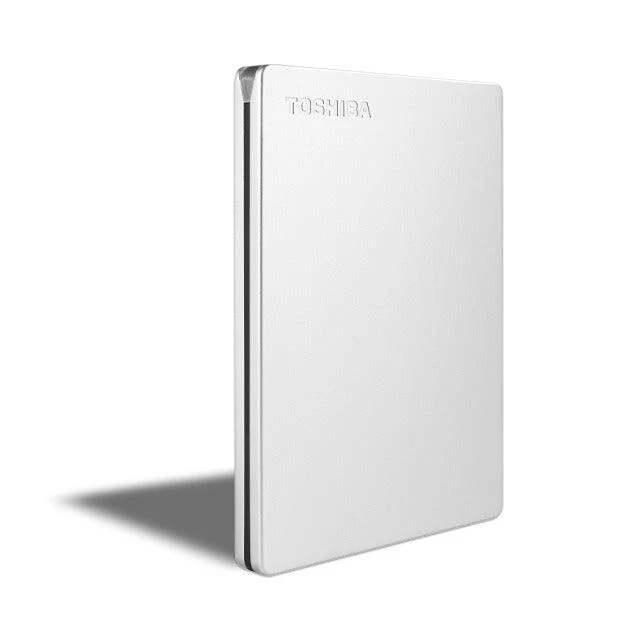 Toshiba Canvio Slim 1TB 2.5" USB 3.0 Portable External Hard Drive (Silver)