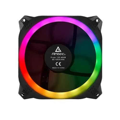 Antec Prizm 120 ARGB 3+2+C 120MM PWM Fan Dual Ring With Controller & LED Strips (3-In-1 Pack)
