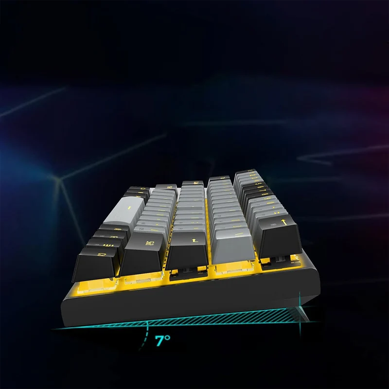 E-Yooso Z-11 Single Light 61 Keys Hot Swappable Mechanical Keyboard Black/Gray (Brown Switch)