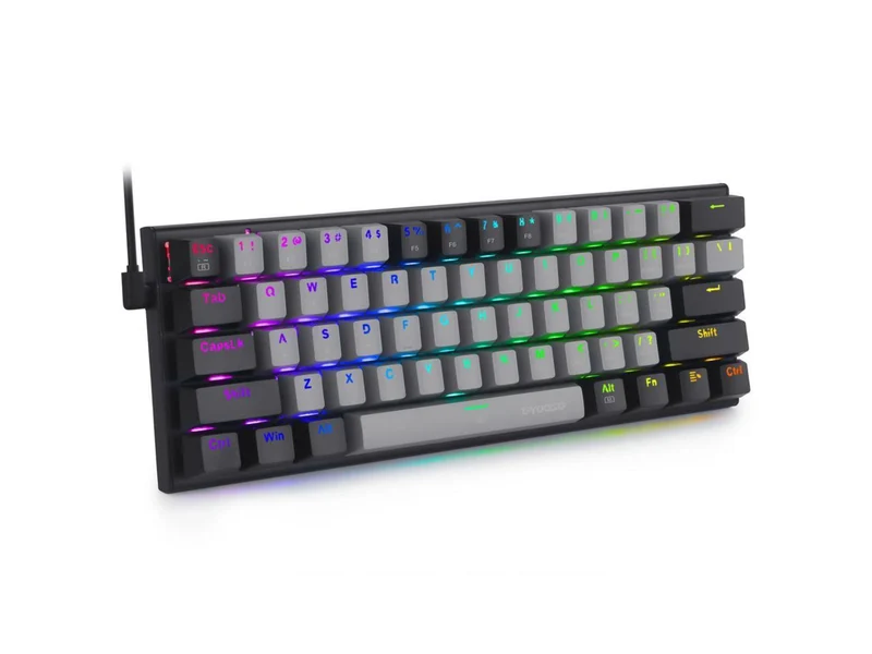 E-YOOSO Z-11 RGB 61 Keys Hot Swappable Mechanical Keyboard Gray/Black (Red Switch)