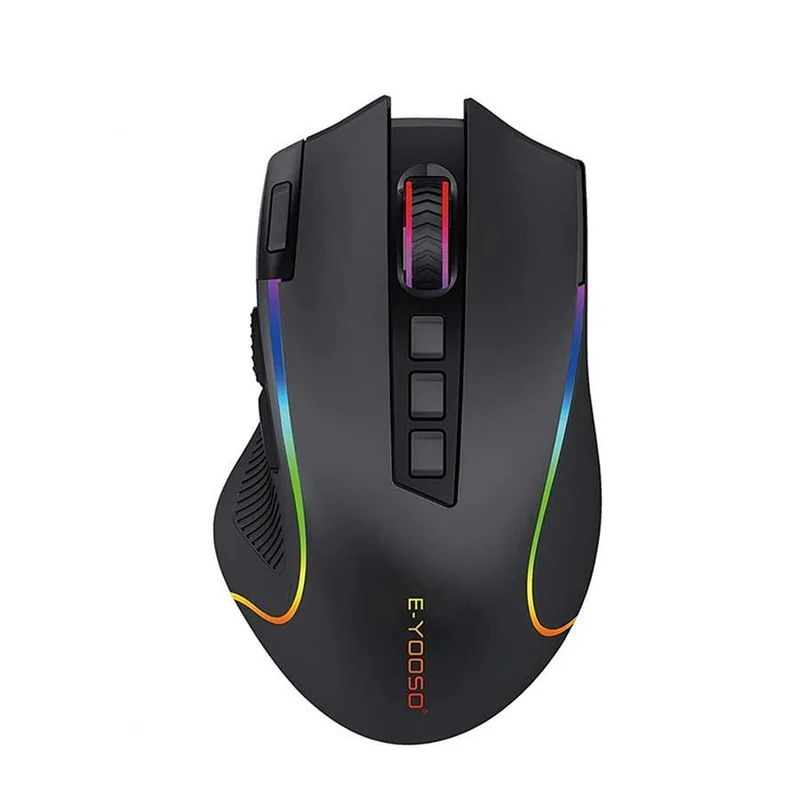 E-Yooso X-11 RGB Ergonomic Wireless Gaming Mouse (Black)