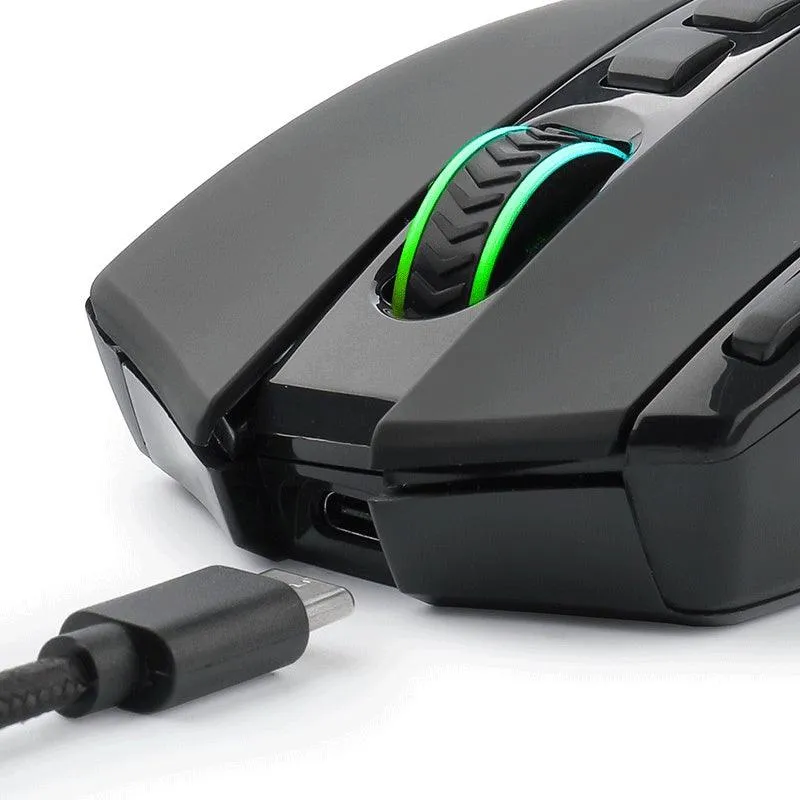 E-Yooso X-11 RGB Ergonomic Wireless Gaming Mouse (Black)