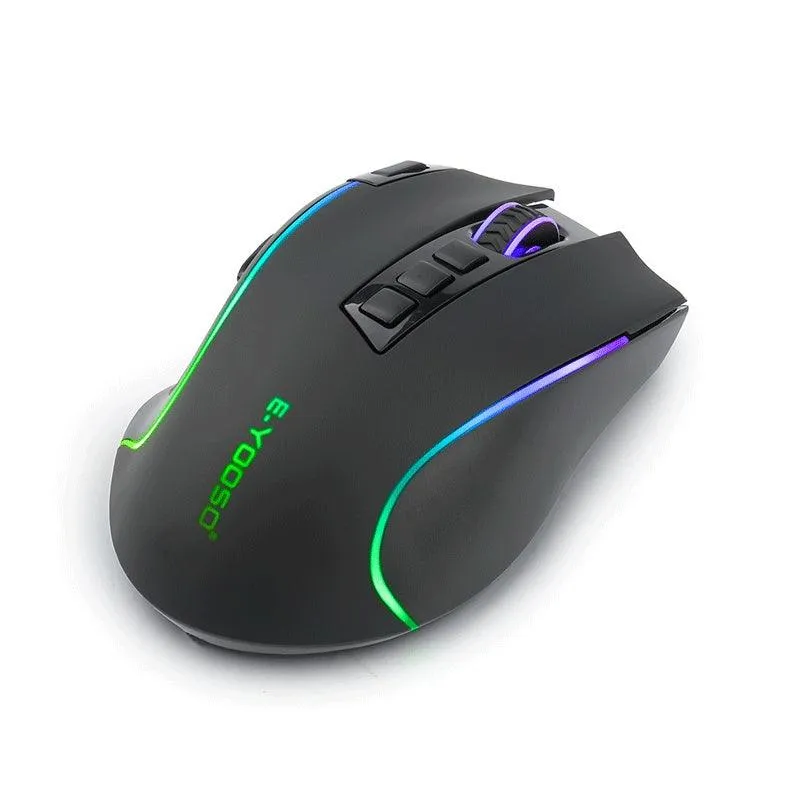 E-Yooso X-11 RGB Ergonomic Wireless Gaming Mouse (Black)