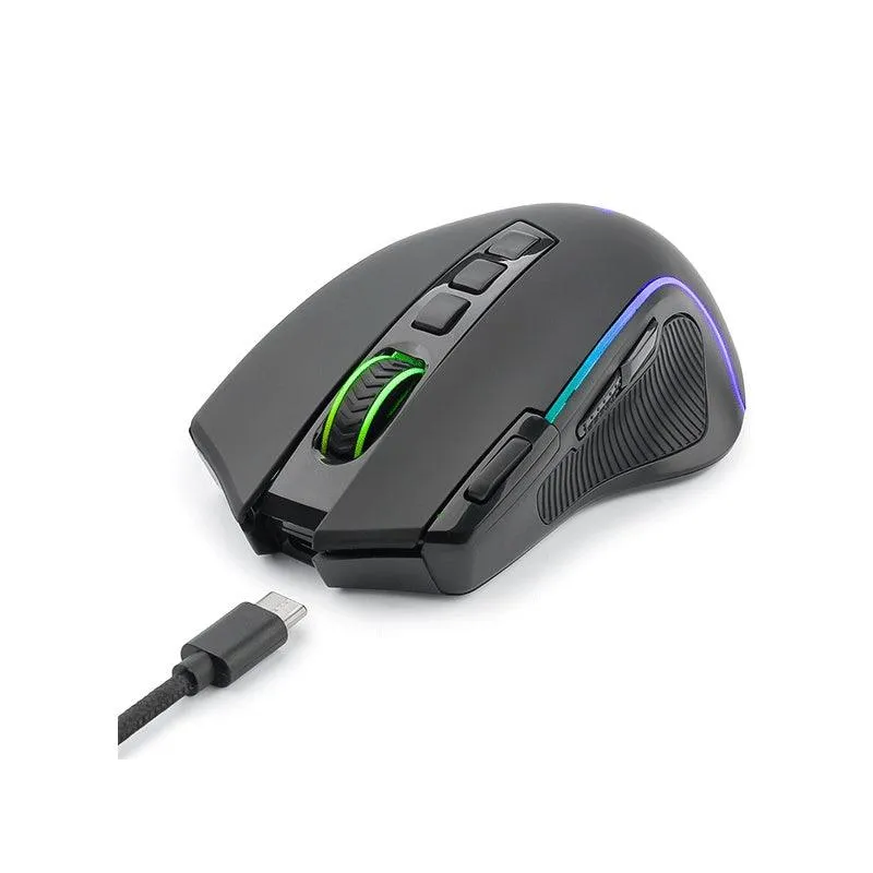 E-Yooso X-11 RGB Ergonomic Wireless Gaming Mouse (Black)