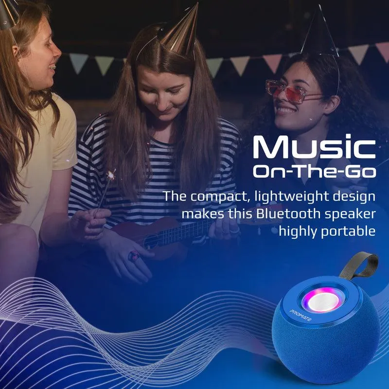 Promate Juggler Lumiflux Wireless High-Definition Speaker (Blue)