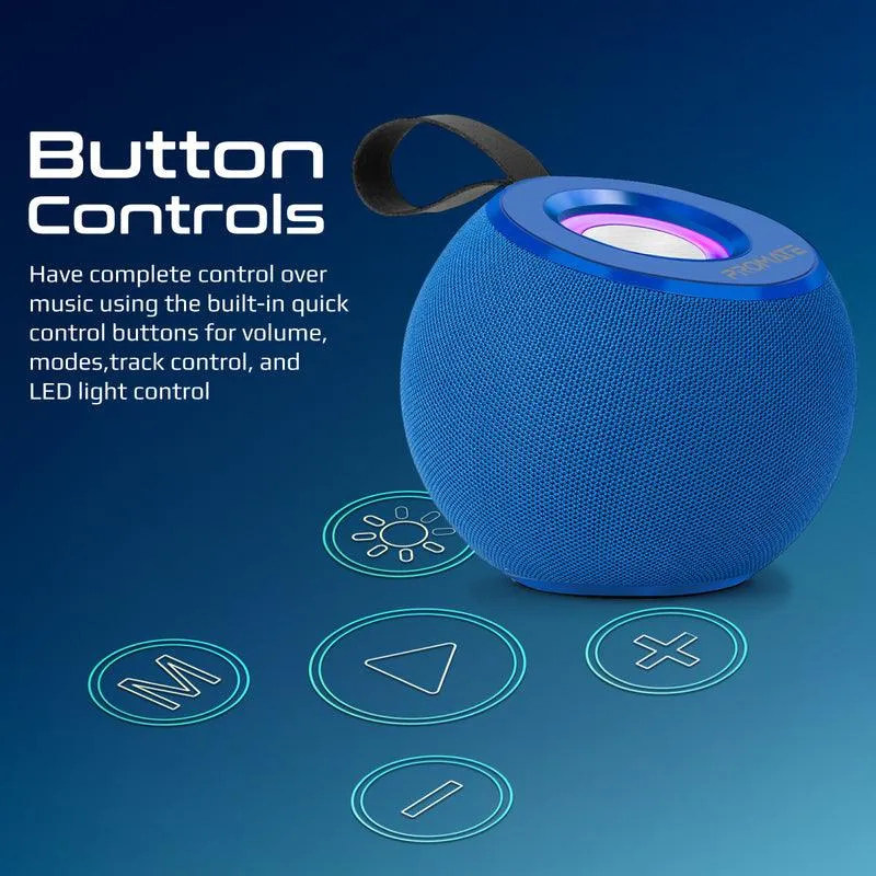 Promate Juggler Lumiflux Wireless High-Definition Speaker (Blue)