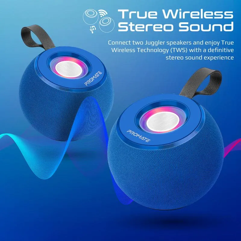 Promate Juggler Lumiflux Wireless High-Definition Speaker (Blue)